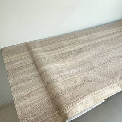 【灰色木纹纸】自粘灰色木纹接触纸卷 | PVC壁纸，适用于家具、橱柜、桌子和厨房装饰 | DIY即撕即贴，可移除，易于粘贴