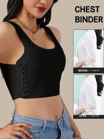 1pc Cosplay Seamless Chest Wrap Bandeau Bra, Breathable Chest Shaping Bra, Summer