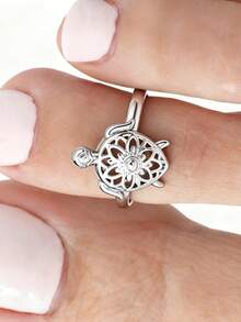 1 pieza Tobillera de estilo vintage bohemio, simple y versátil con decoración de tortuga pequeña, adecuada para mujeres en vacaciones de playa, regalo para amigos