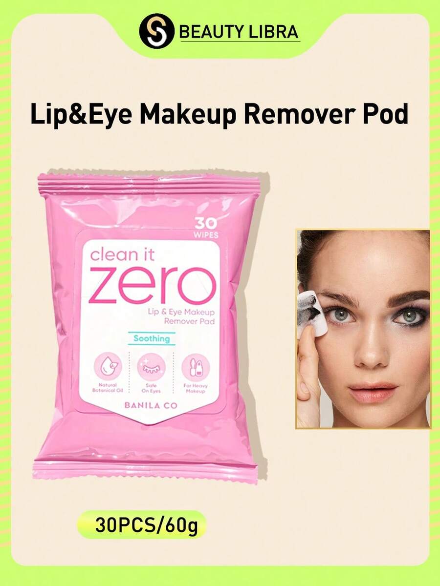 Banila Co Gentle Soothing Eye & Lip Makeup Remover Wipes, 30 Sheets/60g - White - View 1