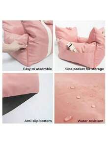 1PC Dog Car Seat,Pet Car Bed, Cat Bed,Pet Bed, Suitable For Cats And Small To Medium-Sized Dogs, Universal For All Seasons