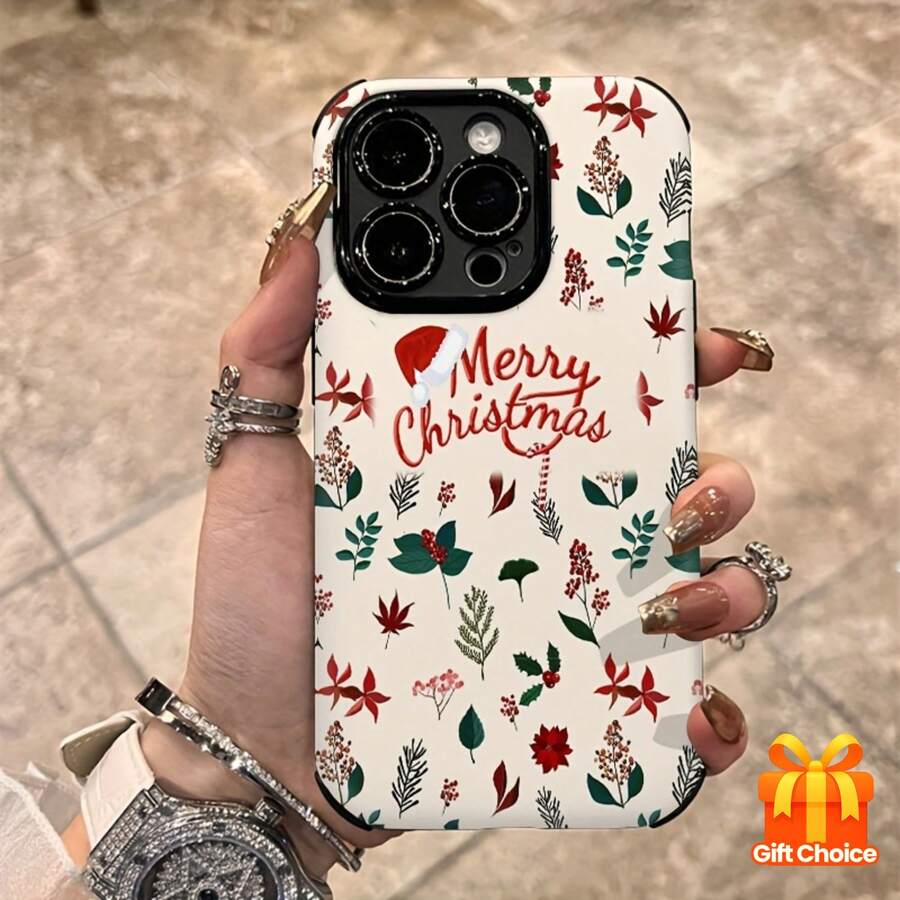 Weihnachts kreative personalisierte Handyhülle, geeignet für 16/16Plus/16Pro/16Promax, 15/15Plus/15Pro/15Promax, 14/14Plus/14Pro/14Promax, 13/13Pro/13Promax, 12/12Promax, 11, Xr/Xsmax, schmutzabweisend, modisch, elegant, Geschenk - Gemischte Farben 1 - Übersicht 1