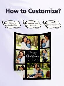 Custom Personalized Photo Flannel Blanket, Customize Your Own Picture Wedding Couple Family Throw Blanket With Any Photo, Soft Flannel Throw Blanket Digital Printing, 280gsm, All-Season Comfort Polyester Blankets Great Gift For Friend, Family, Wedding, Birthday,Warm,Soft,Comfortable,Cozy Personalized Ideal Gifts For Him,Her,Boyfriend,Girlfriend,Dad,Mom,Family,Friends,Pets ,For Anniversaries,Valentine's Day,Mother's Day,Birthdays,Father's Day,Weddings,Graduation,Christmas,Housewarming Sofa,Bed,Car,Bedroom,Living Room,Office,Outdoor Camping,Beach,Wall Decoration - phong cách-5 - Xem 6