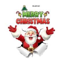 1pc Christmas Snowman & Tree Toilet Sticker, Funny Bathroom Decor, Suitable For Room, Living Room, Wall, Kitchen, Bedroom, Christmas Wall Sticker - Red and White - View 11