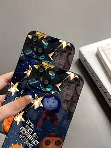 Funda para teléfono con Gato Negro y Estrellas, compatible con fundas ,  17,  16 Pro Max,  15 Pro Max,  13 y  12. Fabricada en TPU, resistente a manchas y golpes. Un regalo ideal para familiares, amigos, seres queridos, novios/novias y para Navidad. - Negro - Ver 7