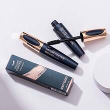 beauty glazed 5D蚕丝纤维睫毛膏，黑色浓密睫毛膏，柔软刷头，持久防水不晕染，打造假睫毛效果 - 黑色 - 查看 6