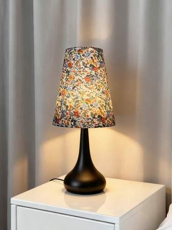 1件床头台灯，简约优雅北欧复古风铁艺褶皱台灯，装饰氛围照明，USB供电，适用于卧室、客厅、家居装饰及礼品