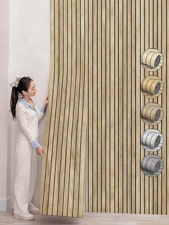 1 rollo de papel tapiz 3D autoadhesivo, diseño de veta de madera multicolor realista, material IXPE, fácil de pelar y pegar, fácil de limpiar e instalar, adecuado para decorar paredes y techos en salas de estar, cocinas, oficinas y dormitorios