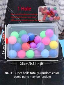 2pcs Rocking Ball Game/Hen Laying Eggs Game Props, 1 Box, 1 Rubber Band, 30 Random Color Rocking Balls, Fun Indoor & Outdoor Family Game, Wedding Anniversary Birthday Party Supplies, Decorative Gift, Company Gathering & Team Building Activity, Enhance Colleague Relationships - Multicolor - View 8