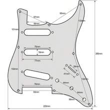 AWYYFLEOR SSS 8 Hole ST Pickguard Guitar Backplate Tremolo Cavity Cover With Screw For Vintage ST Style Guitar Parts 4Ply Red Tortoise Shell - 4PlyRedTortoiseShell - View 5
