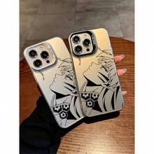 Minimalist line-art Sesshōmaru  17 Pro Max case, 16/15 for men & women, 13 colorful-silver, 14 silicone, 12 new 8 soft XS InuYasha Plus full-coverage 11 shockproof mini sleeve. - Albaricoque - Ver 8