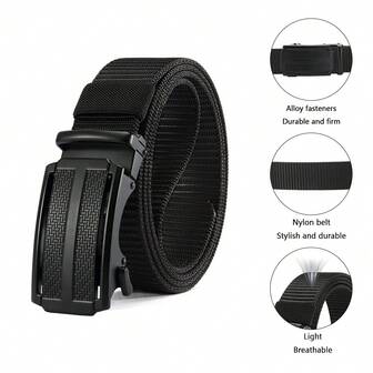 1 Pieza Cinturón para Hombres, Hebilla de Aleación Pantalones Casuales Ajustable, Perfecto para Jeans, Ocio al Aire Entrenamiento Deportivo, Ideal para Regalo, Adecuado tanto para Hombres como para Mujeres