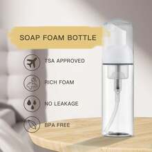 3Pcs Soap Foam Bottle (60ml, 2 Fl Oz), Refillable Plastic Foaming Foam Pump Bottle, Empty Travel Foaming Dispenser For Hand Soap, Lash Cleanser, Shampoo Dispenser - Multicolor - View 10