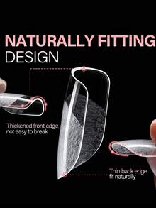 450/240/120 buc vârfuri de unghii acrilice pătrate ultra scurte, în cutie, 15 dimensiuni, unghii false acrilice pe jumătate mate în interior, potrivite pentru saloane de unghii și unghii DIY pentru unghii sau accesorii pentru unghii - clar - Vizualizare 3