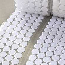 500/1000 piezas Grandes 0.59 pulgada Puntos adhesivos fuertes de gancho y bucle, cinta de gancho y bucle con dorso adhesivo para organización de aula, oficina, hogar y manualidades - Blanco - Ver 3