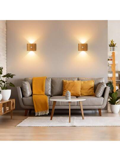 LED Slimme Sensor Night Light, Indoor Motion Wand Lamp, Wireless Battery Powered, Adhesive Rotatable, Portable, Easy To Install, Adjustable Temperature Brightness, Hallways, Bathrooms, Bedrooms, Kitchens, Cabinets, Stairs, Entrances, Bedside, Tables, Closets, Home ation, Living Room Bedside Cordless Verlichting view 3