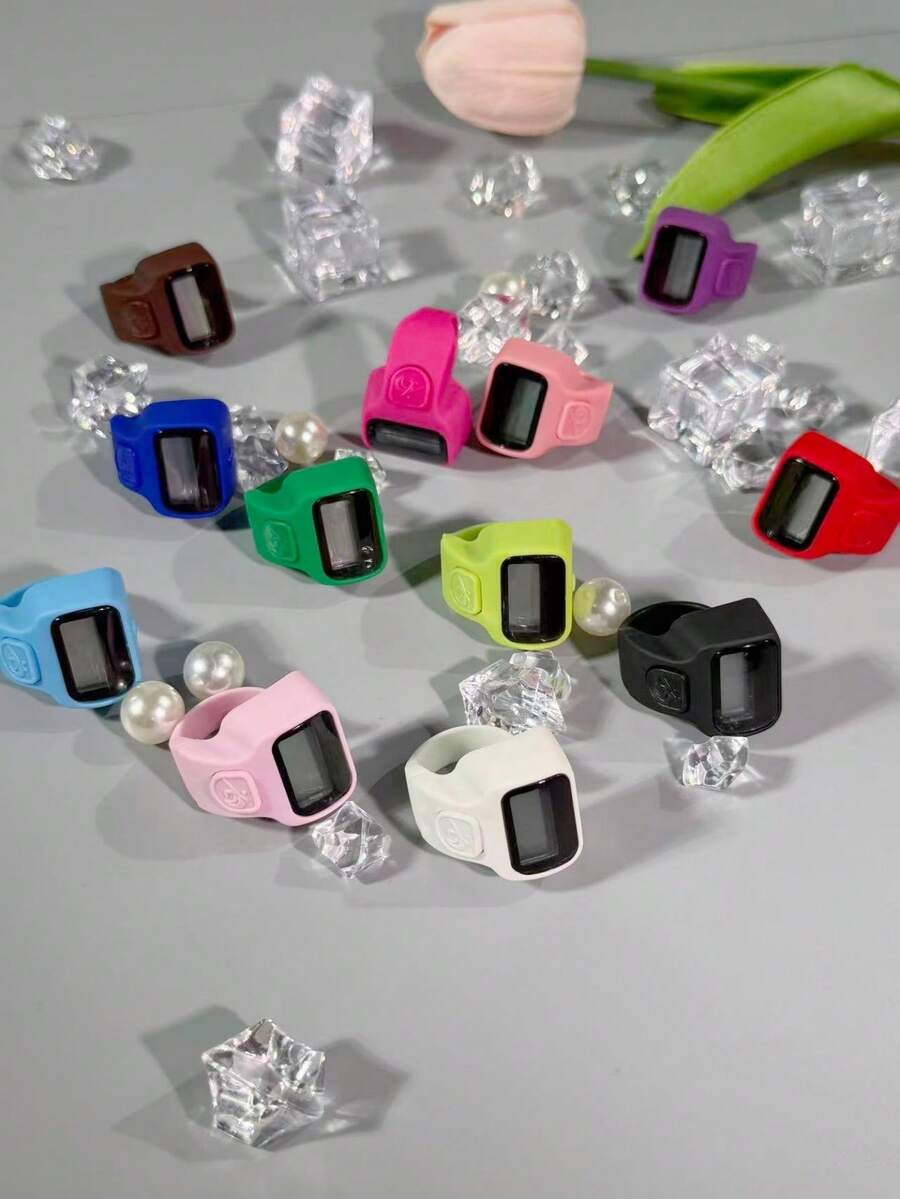 Contador de anillos digital, pantalla de alta definición, datos claros, fácil de usar, compacto y portátil - Multicolor - Ver 1