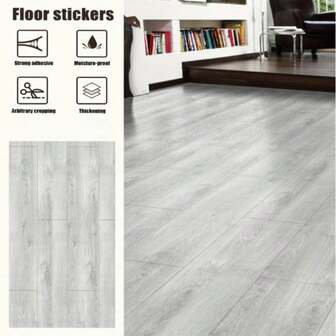 10片/套 51x15厘米 PVC地板砖，纹理乙烯基地板贴纸，易于安装和移除