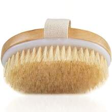 Bamboo Dry Skin Body Brush/Bath Brush With Massage Nodules To Remove Dry Skin And Body Scrub - Multicolor - View 6