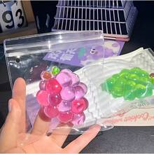 Squishy Fruit Grapes Fidget Toy Squeeze Stress Relief Hand Toy Anti-Anxiety Fruit Stretchy Slow Rising Toy Creative Sensory Toy - Multicolor - View 7