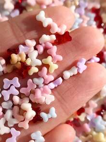 100pcs/300pcs Per Bag Cute Multicolor Solid Color Mini Resin Bows, 6 Colors 6 Shapes Small Bows, Suitable For Phone Cases, Scrapbooking, Jewelry Making And Nail Art Decoration! Nails Nail Charms - Multicolor - View 10