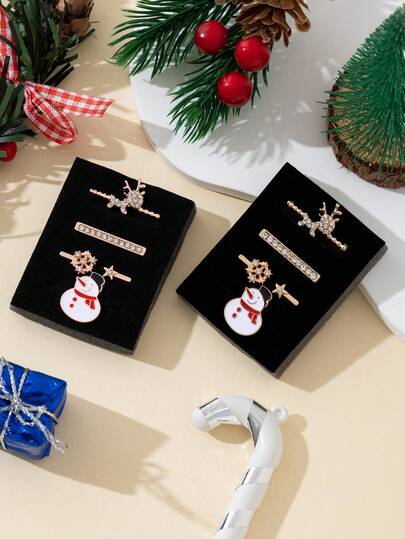 5pcs Merry Christmas Lovely Snowman With Deer Shine Snowflake For Xmas Jewelry Apple Nail And Ring Loop Jewelry With I Watch Band 40mm 41mm 42mm 38mm 44mm 45mm 46mm 49mm, Soft Silicone Sport Bands With Decorative Compatible With Smart I Watch Charms For Series 10 9 8 7 6 5 4 3 2 1 SE For Women