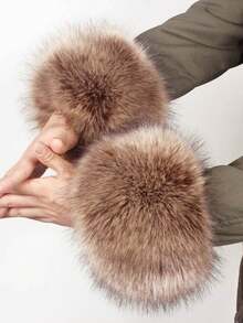 Guantes de mujer con medio dedo, tejidos a mano, con bordado floral, de estilo retro, gruesos y esponjosos, para otoño/invierno