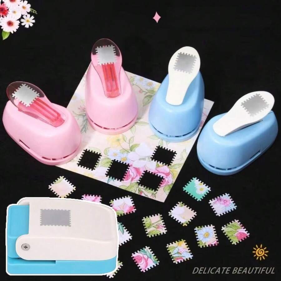 New Stamp Border DIY Punch Stamp Shape Craft Punch Embossing Machine Round Hole Punch Toothed Puncher Embosser - Multicolor - View 1