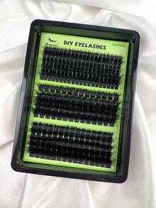 Hinarin 245 piezas de 3 estilos de pestañas postizas agrupadas 100D/120D/180D para un efecto de maquillaje dramático, voluminoso y grueso. Reutilizables y fáciles de usar, adecuadas para amantes de la belleza y un gran regalo de Navidad - D - Ver 6