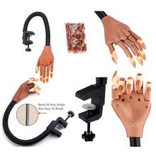 Practice Hand For Acrylic Nails-Fake Flexible Movable Practice Nail Hand Practice For Acrylic Nail Kit, Maniquin Hand For Nail Practice With 100 Pcs Refill Nail Tips For Christmas Gifts, Valentine's Day Gifts