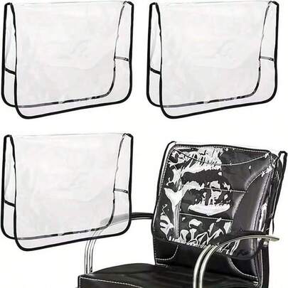 1pc Transparent PVC Salon Hair Dye Chair Protective Cover
