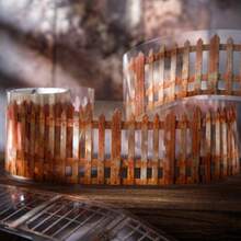 50mm*2M 复古锈迹斑斑的栅栏剪贴簿用品 PET 胶带，创意黄铜铁艺栅栏链条图案装饰贴纸，防水 DIY 胶带，学校文具用品 - 彩色 - 查看 6