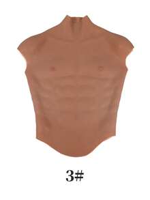 Silicone Abdominal Muscle Blocks Suit Muscle Suit Sexy High-Collar Vest Muscle Suit Realistic Six-Pack Muscle SML Size And Multiple Colors Suitable For Crossdresser,Crossdressing, Film/TV Performances, Home Use And Cosplay - Multicolor - View 11