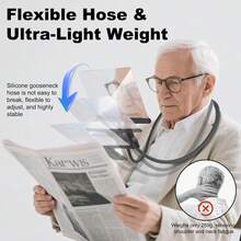 5x Magnifying Magnifier For Hands-Free Reading, Large Full-Page Magnifier, Portable Magnifier For Seniors, Repairs, Sewing, Visual Impairment, Cross-Stitch, Book Lovers - 黑色 - 查看 6