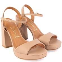 Vizzano Platform Sandal With Chunky Heel, Original, 6551-100 - Beige - View 3