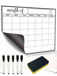Magnetic Dry Erase Refrigerator Calendar, Magnetic Whiteboard Calendar, Monthly Family Planner Memo Menu Magnetic Calendar, Refrigerator Calendar, Magnetic Erasable Calendar, Kitchen Decor, Refrigerator Monthly Planner, Refrigerator Accessories, For Household Chores List And Menu Planning (Multiple Sizes)