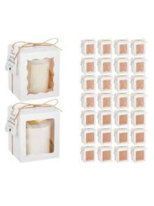 20pcs/50pcs/Pack Valentine's Day, Birthday, Party Gift Boxes, Window Display Transparent Boxes With Ropes And Cards - Multicolor - View 2