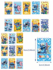 DOBBLE 10pcs/Set Stitch Cartoon Character Notebook, Memo Pad, Student Planner, Pocket Notebook, Notepad, Student Diary, Student Favorite Birthday Gift, Material Notebook, Memo Book, Student Stationery, Student Prize, Back To School Supplies, Halloween Gift - Multicolor - View 3