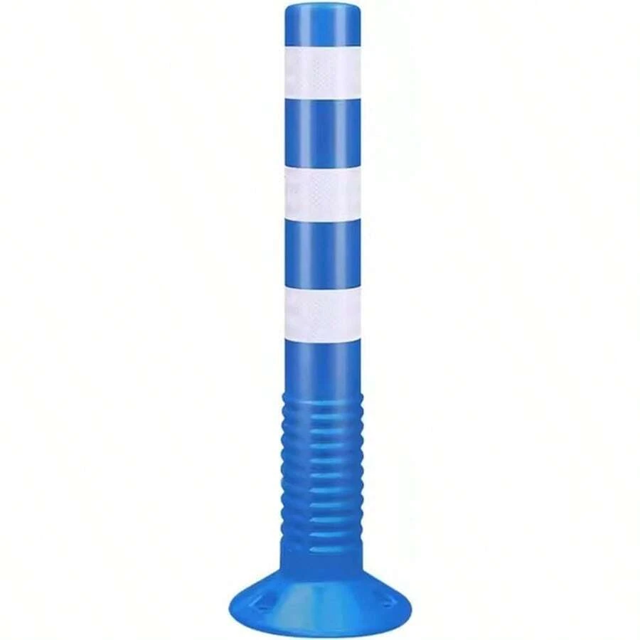 Delineator Posts Safety Cones 30in Tall Plastic Commercial Parking Lot Traffic Barrier Cones + Reflective Band Road Night Visual Bollar Driveway Caution Sign Size:1 Pack Color:BlueSafety Cones & Barriers - 1 paquete - Ver 1