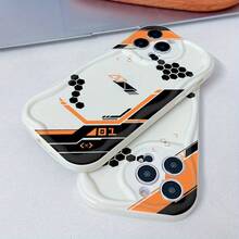 Funda de teléfono con logotipo de juego de disparos de moda Compatible con para 16, 16E, 15, 14, 13, 12, 11 Pro, X, XR, XSMAX, 8, E Plus, con una cubierta trasera suave de textura de crema de onda 3D en un estilo minimalista Ins. - Blanco - Ver 6