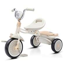 UBRAVOO Baby Tricycle, Foldable Toddler Trike With Pedals, Cool Lights, Durable Wheels And Comfortable Seat, Baby First Walker Trike For 1-5 Years Old - Black and White - View 7