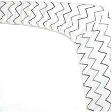 American Baby Company - Juego de 2 sábanas de 100% algodón Jersey Tejido Natural, diseño de Estrellas Grises y Zigzag, Transpirable y Suave, para niños y niñas(gris, (Grey ZigZag)) - Multicolor - Ver 2