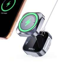 Bonola Vacuum Magnetic Car Wireless Charger Compatible With IPhone 17 16 15 14 13 12 Pro Max/Android, Vacuum Suction Cup Stand Use In Mirror/Glass/Dashboard - Black - View 10