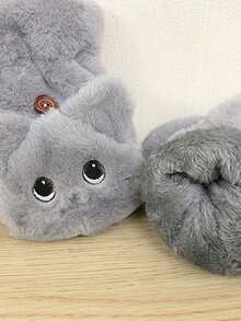 1双卡通可爱休闲街头派对涤纶刺绣露指兔毛手套，保暖加厚女士冬季派对、约会、学生手套 - Flap Mittens - 查看 9