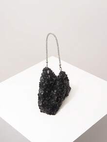 Mini Wallet, Bridal Party Bag, Sequin Bag, Ball Gown Bag, Ball Gown Accessories, Novelty Bag, Wedding Supplies, Women's Gift, Christmas Bag, Valentine's Day Bag (Random Pattern) - Black - View 7