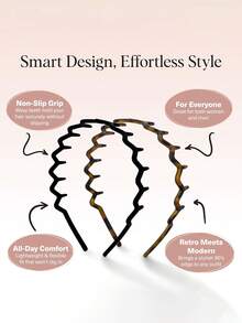 22pcs Simple Hair Claw Set, 2pcs Hair Hoops, 20pcs Mini Hair Claws, Fashion Hair Clips For Women | Non-Pulling And Non-Snagging | Durable Plastic Material | Ideal Gift For Women - Tortoiseshell And Black - Black - View 2