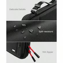 Funda para/Switch OLED, Estuche Protectora Case Delgado para Switch con 10 Cartuchos de Juego, Bolsa Rgido de Transporte para Viaje, Patente Proteccin de Grado Militar, Negro - Negro - Ver 6