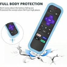 AWYY2 Pack ONEBOM Cover For Roku Remote Silicone Case For Hisense/ Roku TV Steaming Stick Express Control Universal Remote Sleeve Skin(Green Blue All Can Glow In The Dark) - GlowGreenGlowBlue - Xem 3