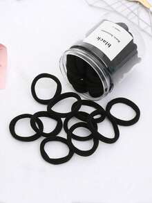 50pcs/Set Women's Basic High Stretch Hair Ties, Hairstyles (Multiple Colors) Casual Stretch Everyday Hair Ties, Simple , Thick Ponytail Clips, Simple And Elegant Style, Highly Stretchable Seamless Hair Accessories For Women's Sports, Simple Black Preferred, Home Beauty Women Accessory Gifts ,Hair Elastics ,Hair Rubber Bands ,Scrunchies ,Hair Rope ,Elastic Hair Tie Head Accessories Elastic Band - Multicolor - View 1