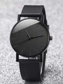 4/1 Set, Reloj de cuarzo de negocios minimalista de moda para hombres con pantalla de puntero, reloj de lujo con diseño de esfera simplista, juego de joyería de 3 piezas que incluye collar, pulsera y anillo, adecuado para negocios, reuniones, fiestas, mantenimiento de la hora y como regalo para diversas ocasiones